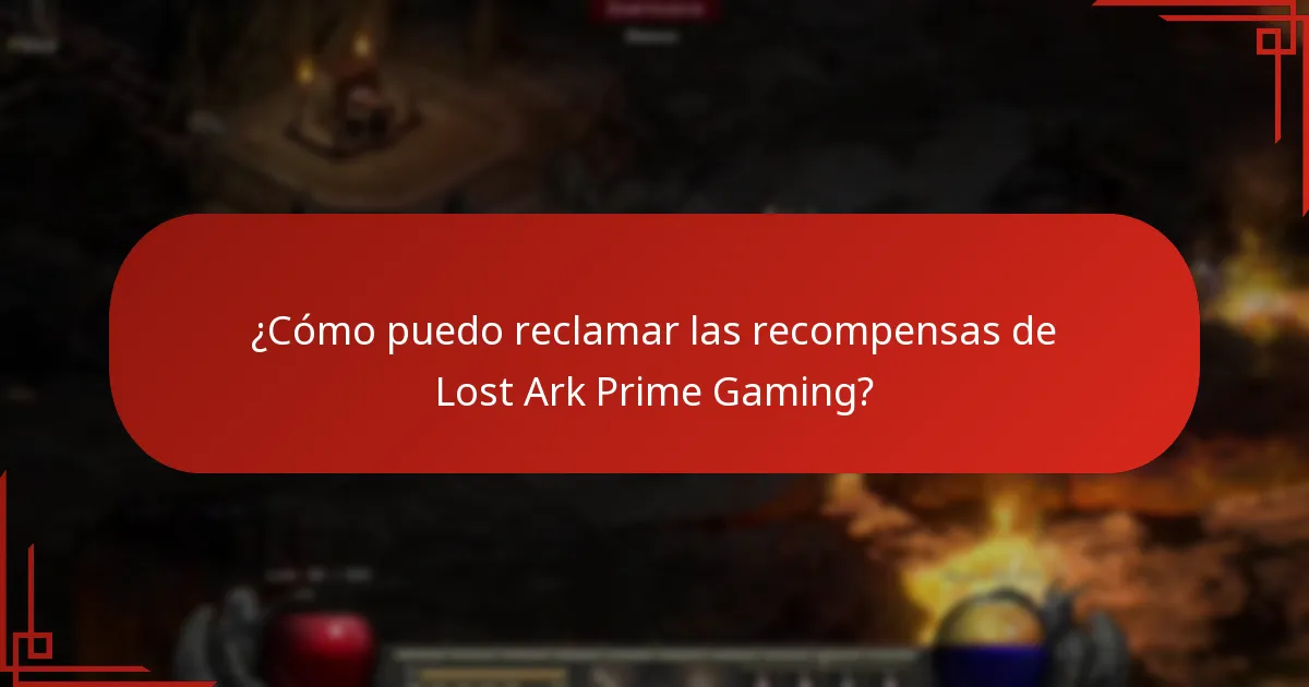¿Cómo puedo reclamar las recompensas de Lost Ark Prime Gaming?