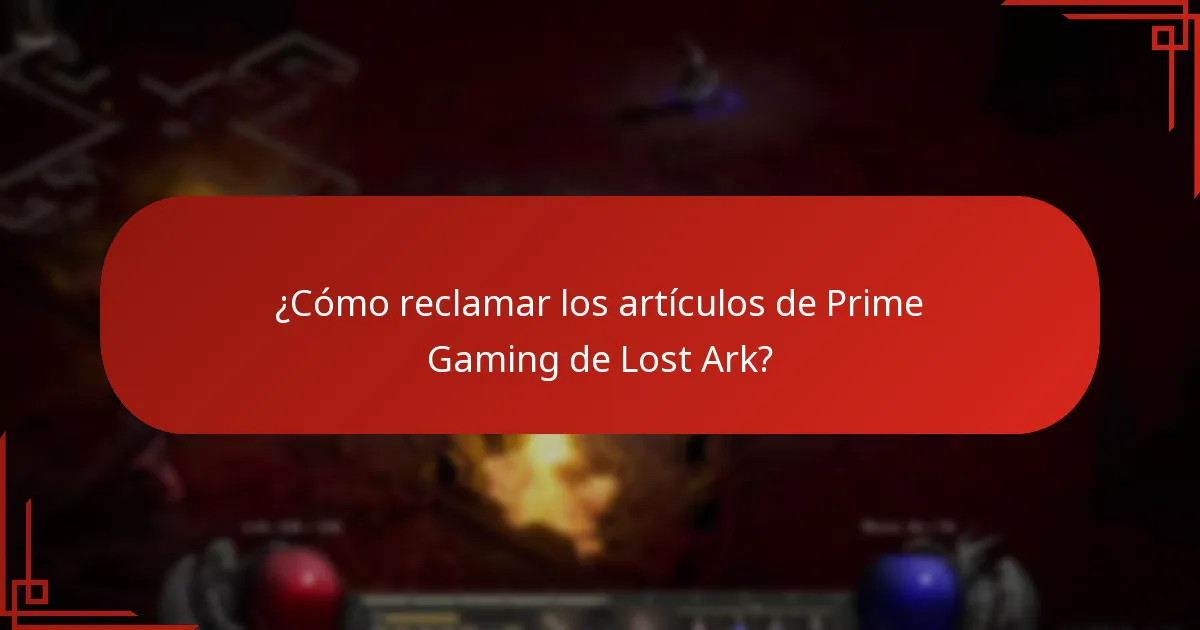 ¿Cómo reclamar los artículos de Prime Gaming de Lost Ark?