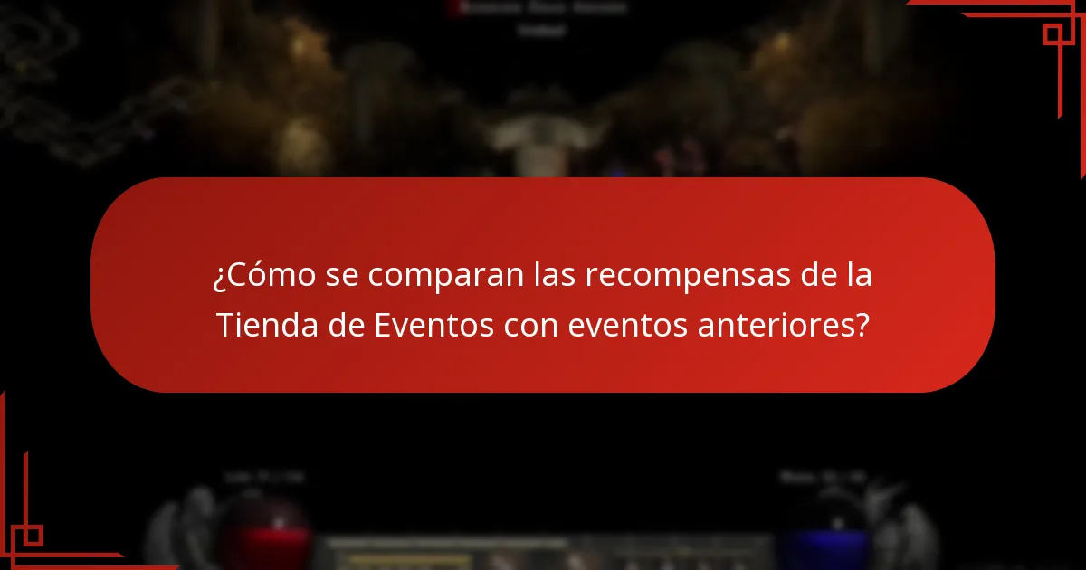 ¿Cómo se comparan las recompensas de la Tienda de Eventos con eventos anteriores?