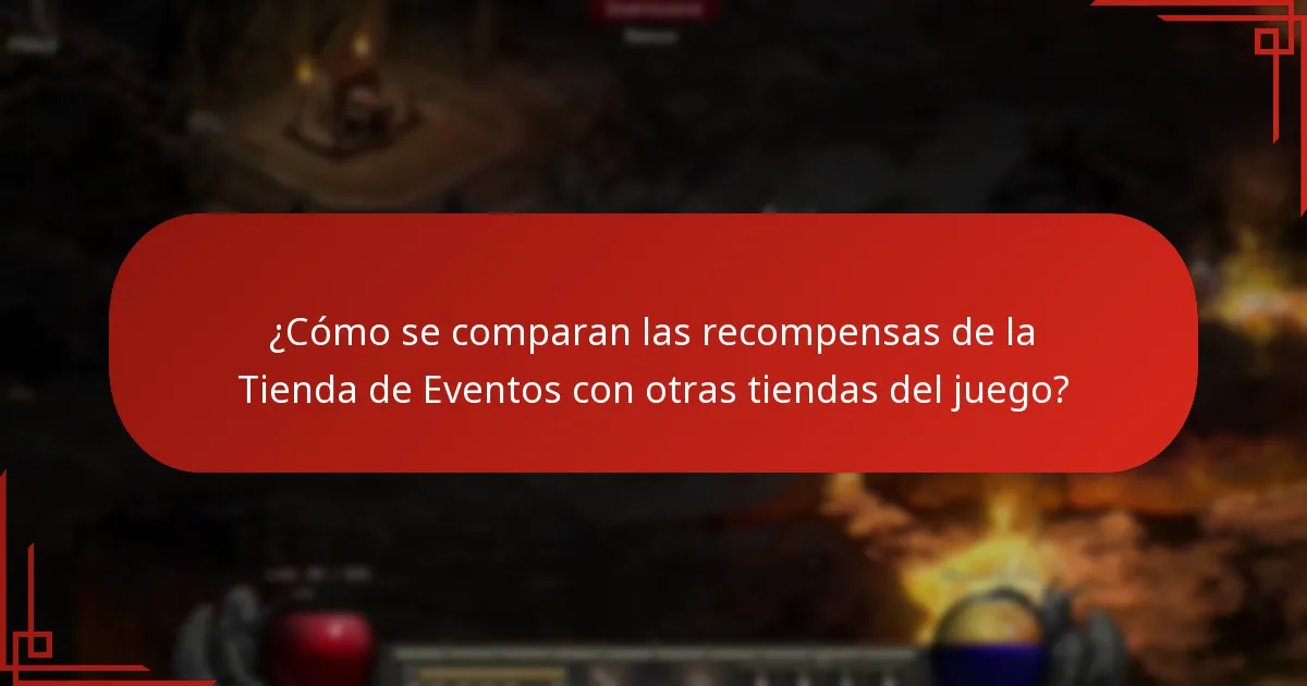 ¿Cómo se comparan las recompensas de la Tienda de Eventos con otras tiendas del juego?