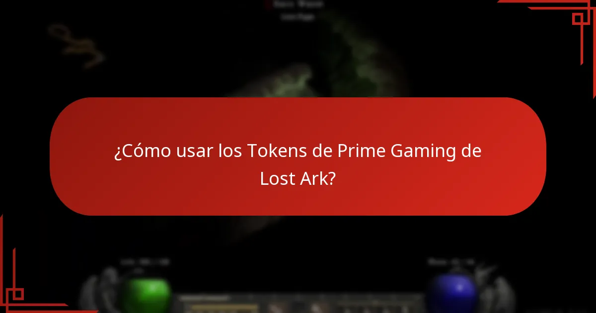 ¿Cómo usar los Tokens de Prime Gaming de Lost Ark?