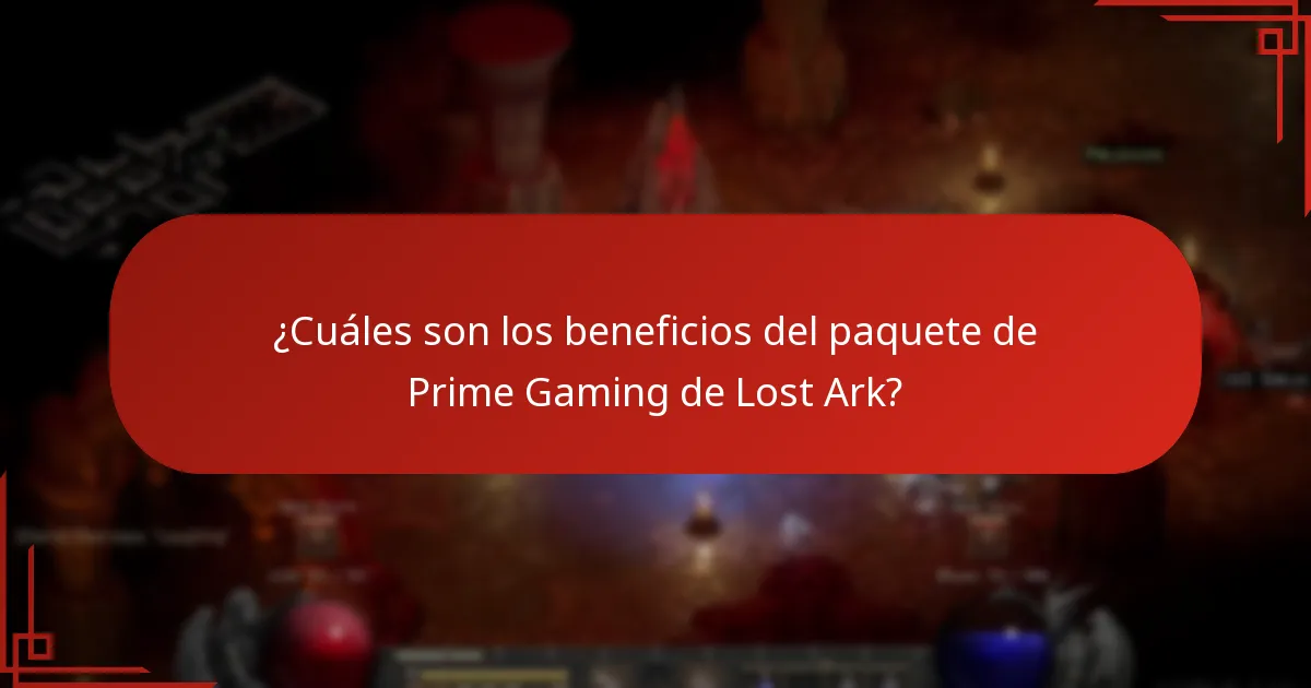 ¿Cuáles son los beneficios del paquete de Prime Gaming de Lost Ark?