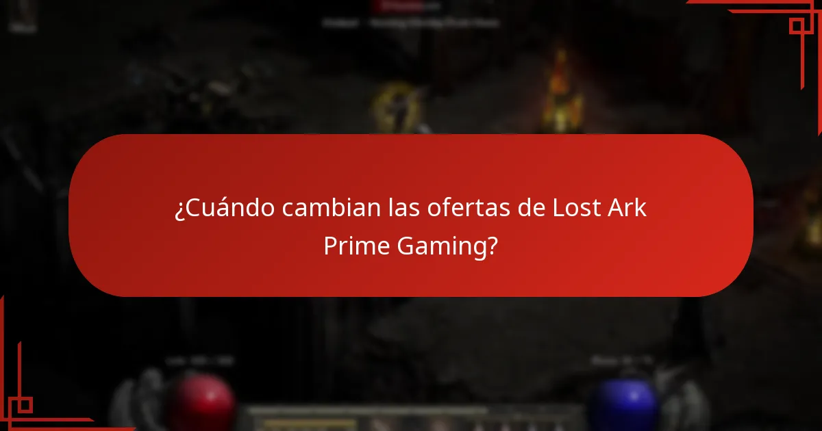 ¿Cuándo cambian las ofertas de Lost Ark Prime Gaming?