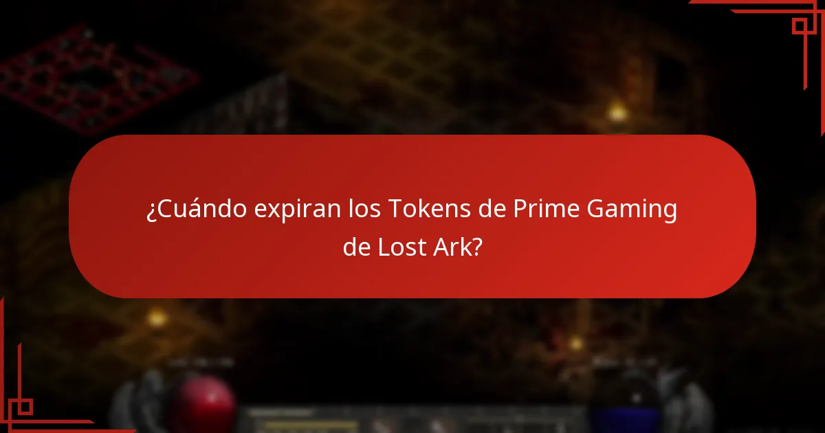 ¿Cuándo expiran los Tokens de Prime Gaming de Lost Ark?