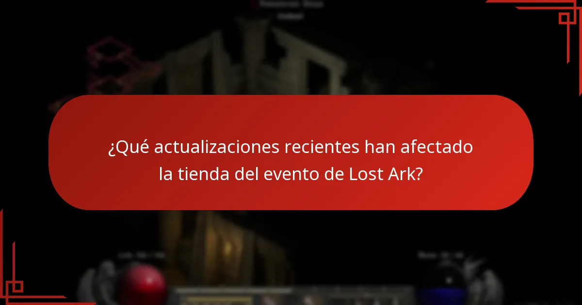 ¿Qué actualizaciones recientes han afectado la tienda del evento de Lost Ark?