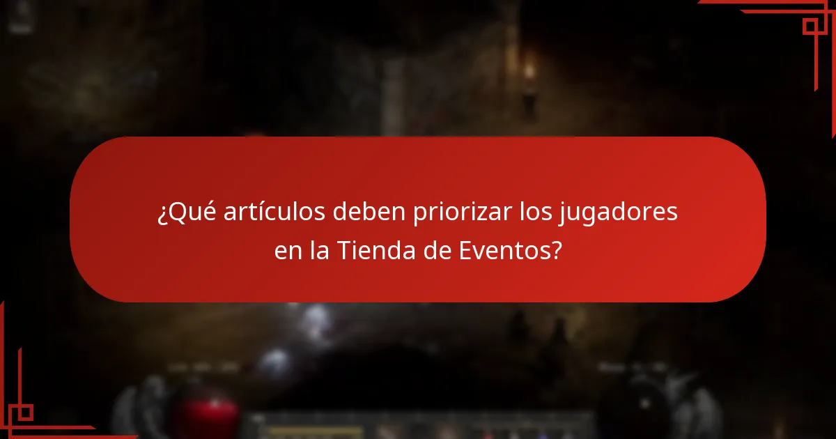 ¿Qué artículos deben priorizar los jugadores en la Tienda de Eventos?