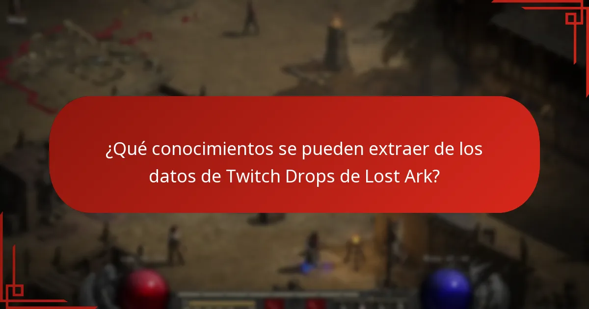 ¿Qué conocimientos se pueden extraer de los datos de Twitch Drops de Lost Ark?