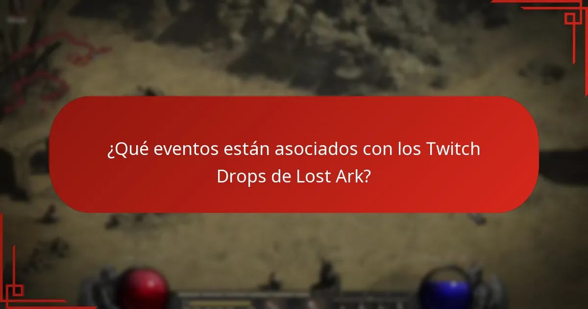 ¿Qué eventos están asociados con los Twitch Drops de Lost Ark?