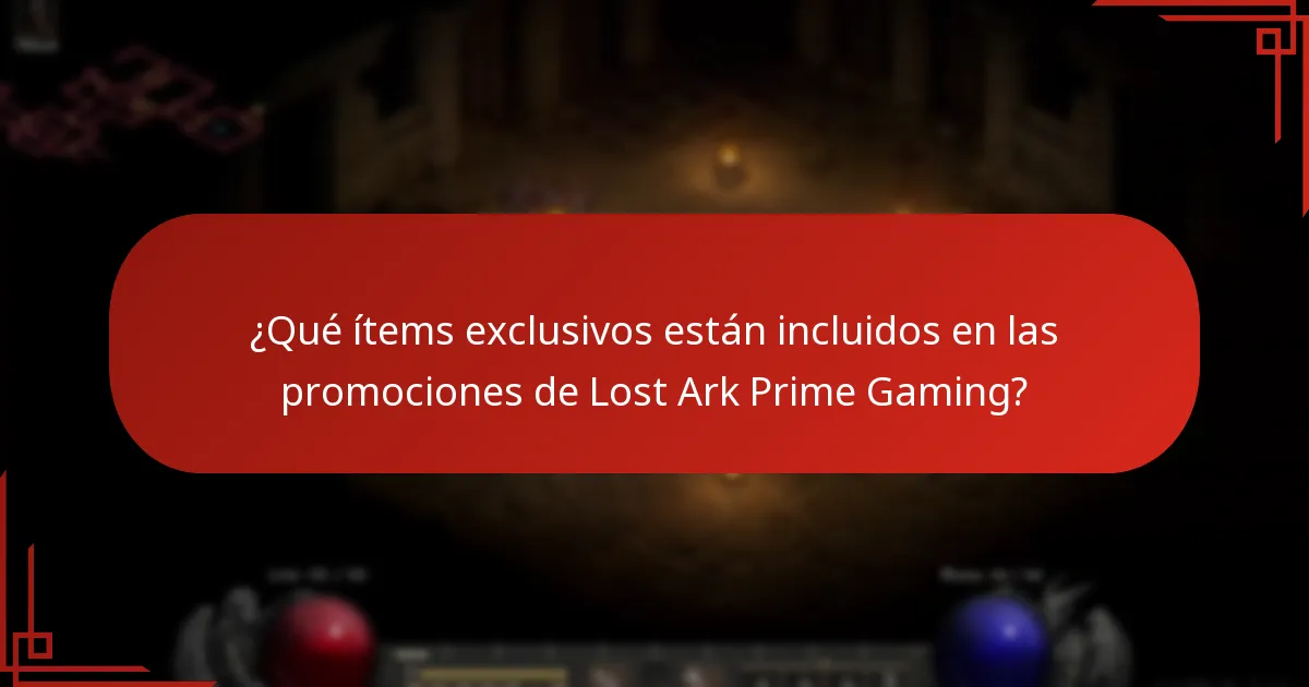 ¿Qué ítems exclusivos están incluidos en las promociones de Lost Ark Prime Gaming?