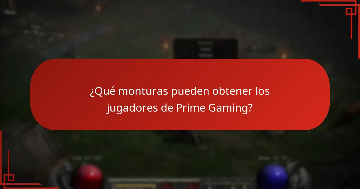 ¿Qué monturas pueden obtener los jugadores de Prime Gaming?
