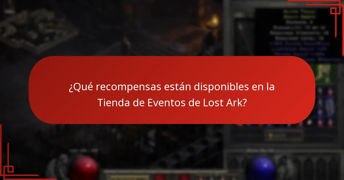 ¿Qué recompensas están disponibles en la Tienda de Eventos de Lost Ark?