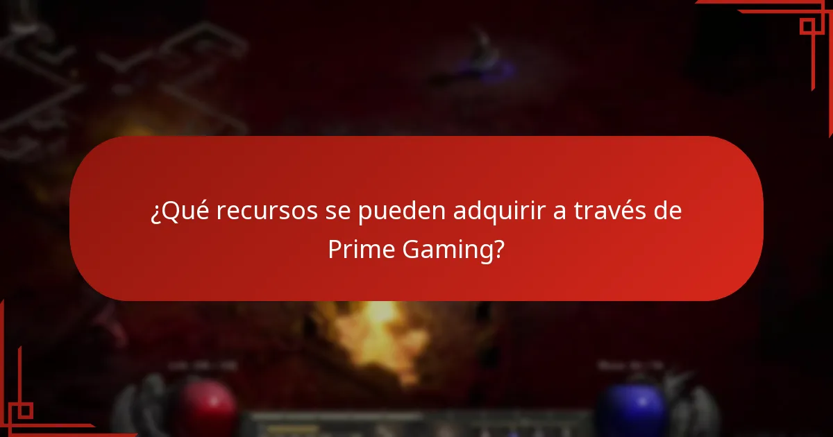 ¿Qué recursos se pueden adquirir a través de Prime Gaming?
